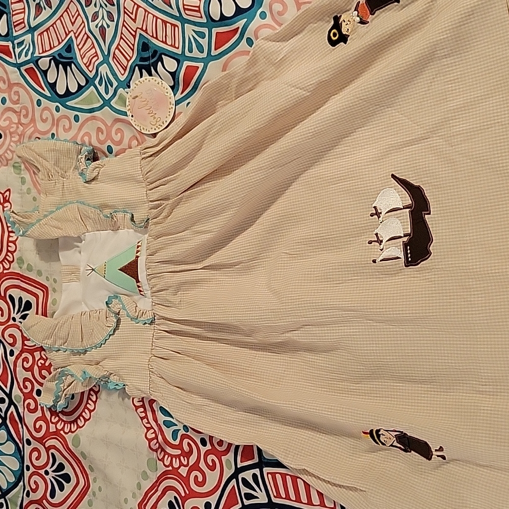 NWT Smocked Thanksgiving Dress 4T